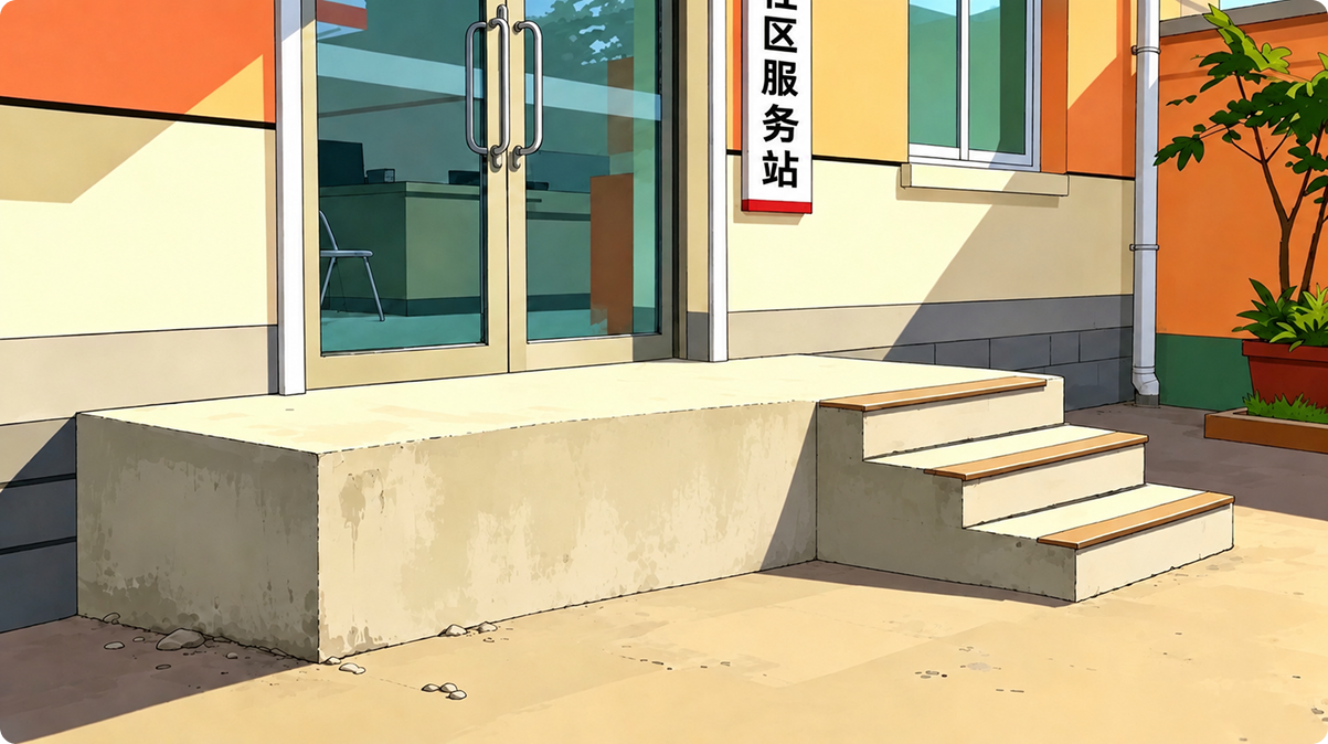 社区服务站台阶